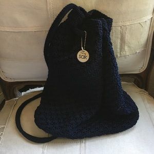 The Sak Navy drawstring Bag